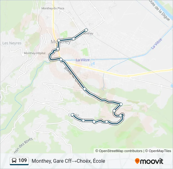 109 Bus Line Map