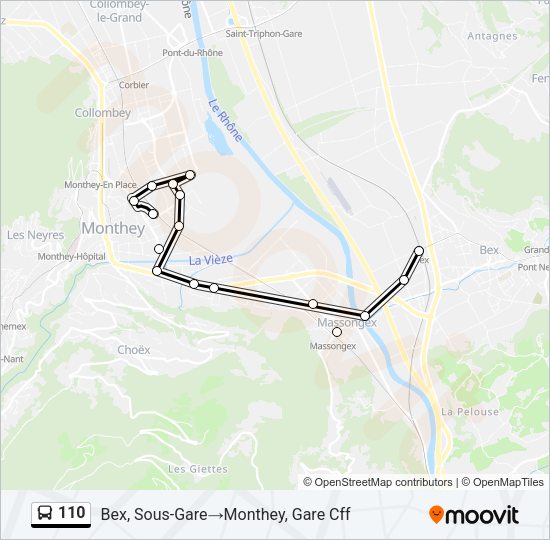 110 Bus Line Map