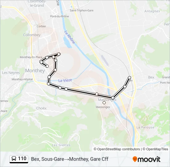 110 Bus Line Map