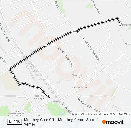 110 Bus Line Map