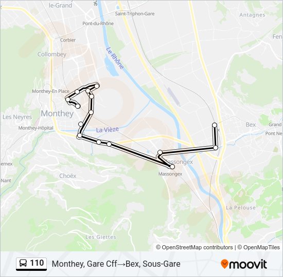 110 Bus Line Map