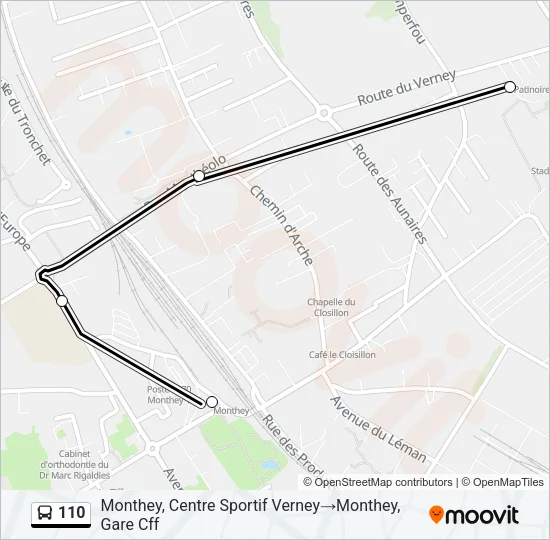 110 Bus Line Map