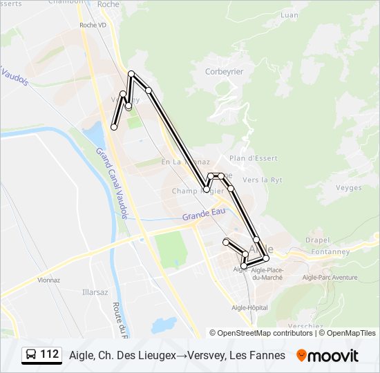 112 bus Line Map