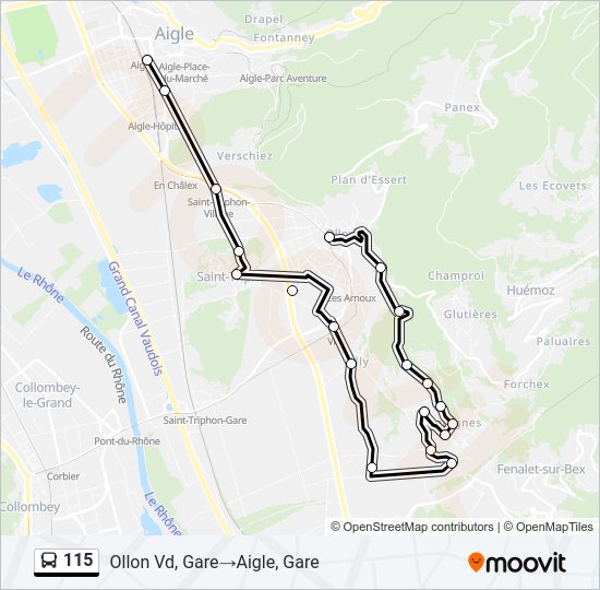 115 Bus Line Map