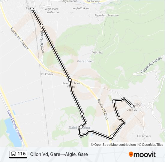 116 Bus Line Map