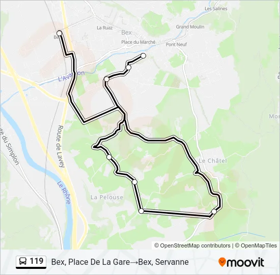 119 Bus Line Map