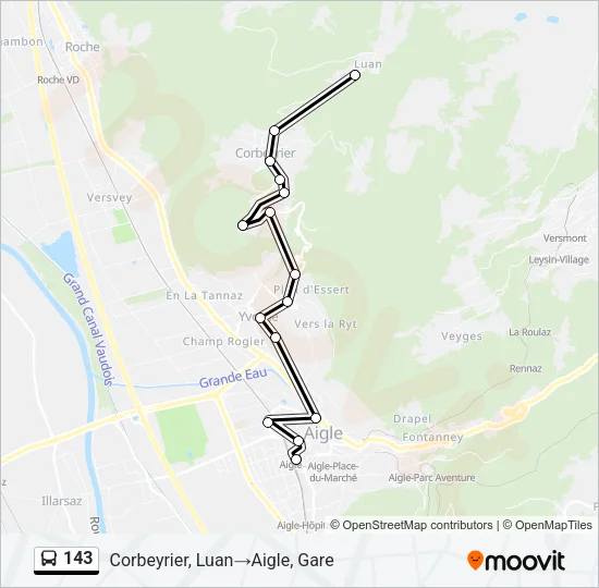 143 Bus Line Map