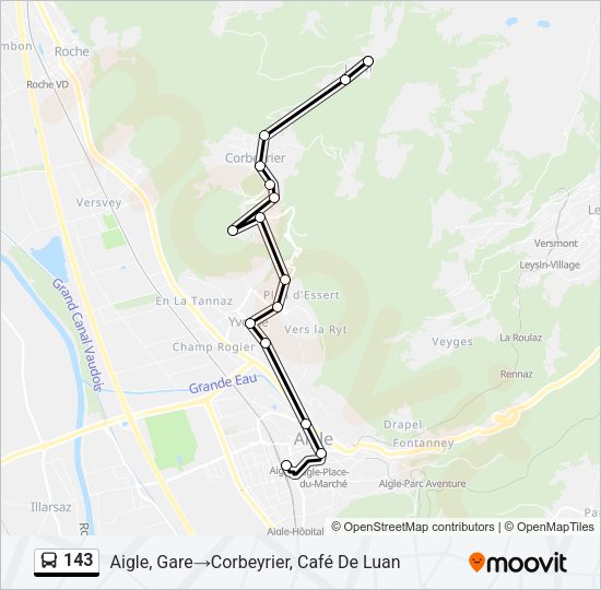 143 Bus Line Map