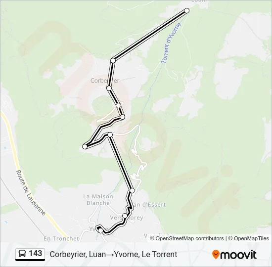 143 Bus Line Map