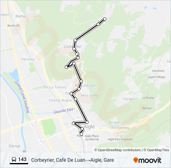 143 Bus Line Map
