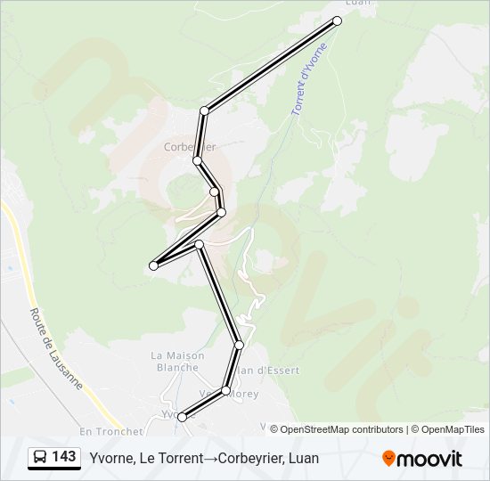 143 Bus Line Map