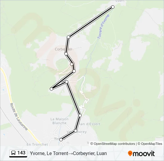 143 Bus Line Map