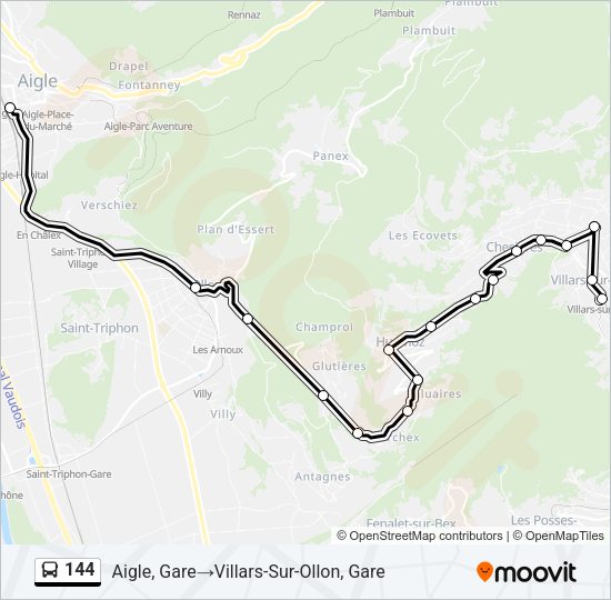 144 Bus Line Map
