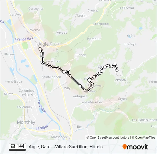 144 Bus Line Map