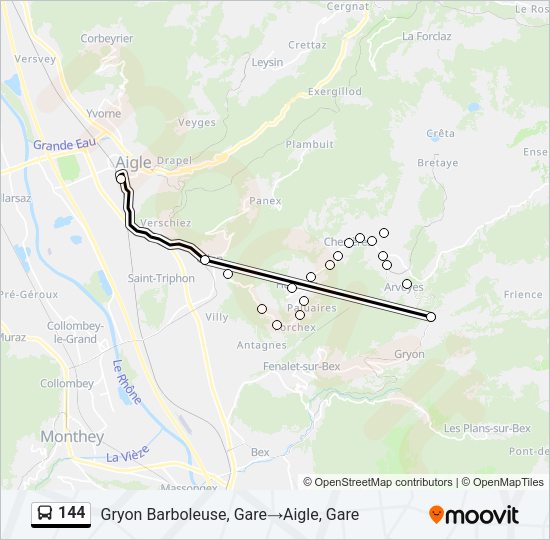 144 Bus Line Map