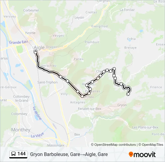 144 Bus Line Map