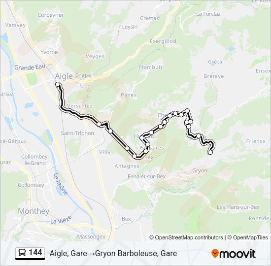 144 Bus Line Map