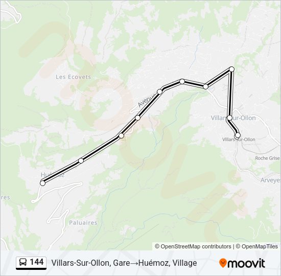 144 Bus Line Map