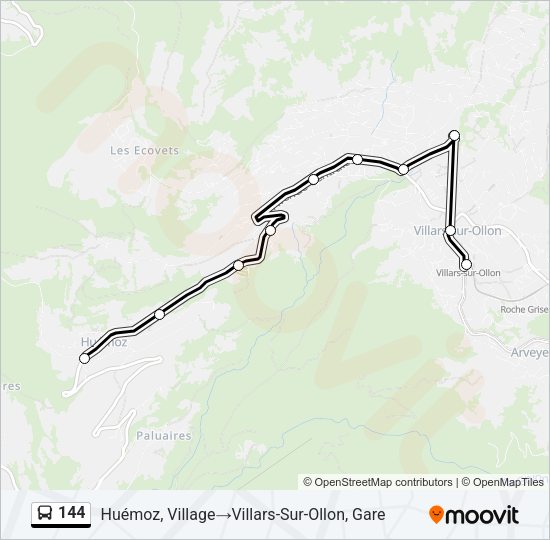 144 Bus Line Map
