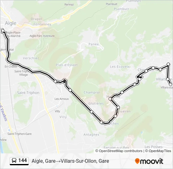 144 Bus Line Map