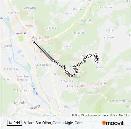 144 Bus Line Map