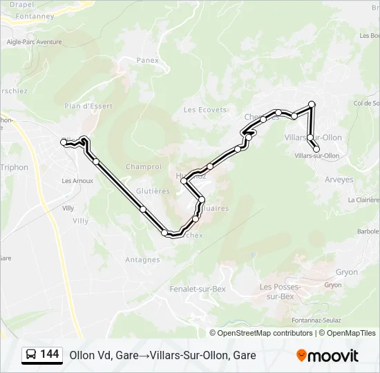 144 Bus Line Map