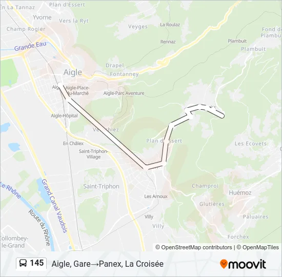 145 Bus Line Map