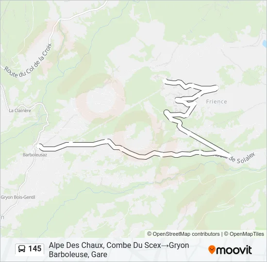 145 Bus Line Map