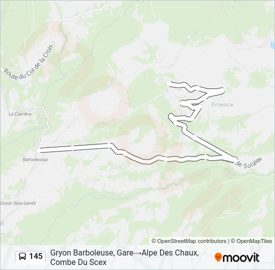 145 Bus Line Map