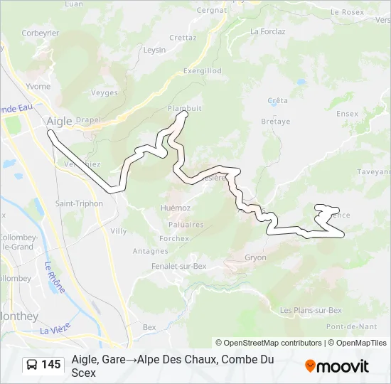145 Bus Line Map