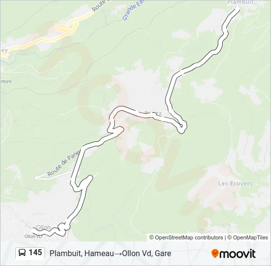145 Bus Line Map
