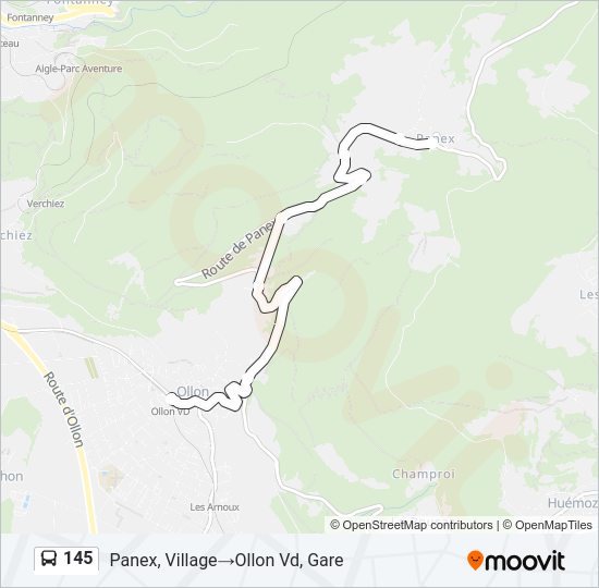 145 Bus Line Map