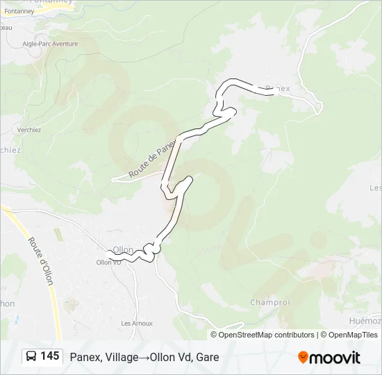 145 Bus Line Map