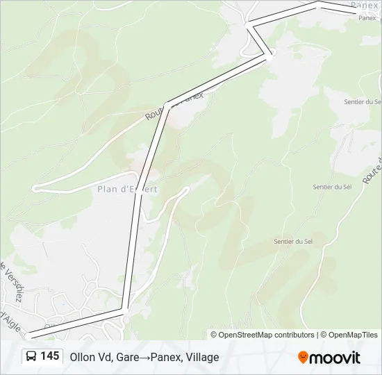 145 Bus Line Map