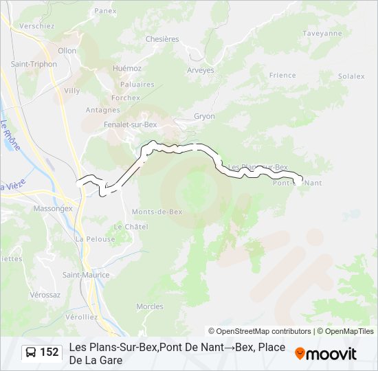 152 Bus Line Map