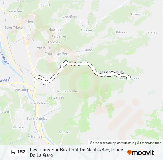 152 Bus Line Map