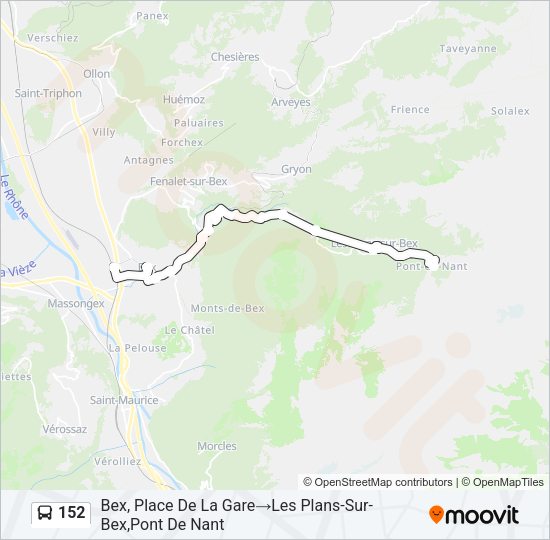 152 Bus Line Map