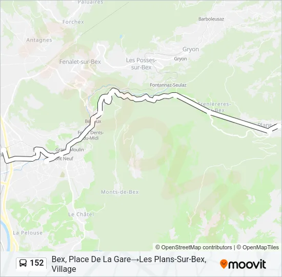 152 Bus Line Map