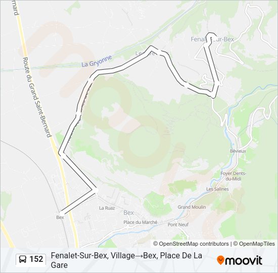 152 Bus Line Map