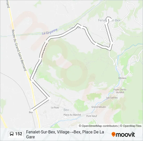 152 Bus Line Map