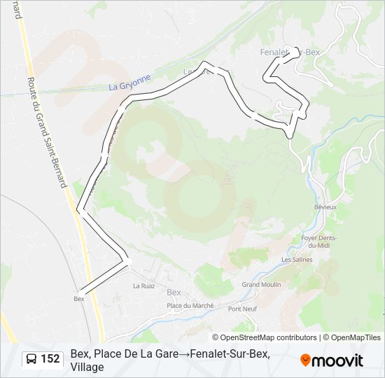 152 Bus Line Map
