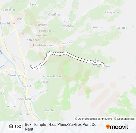 152 Bus Line Map
