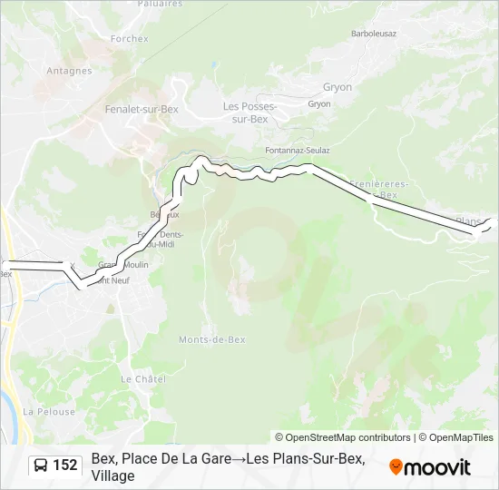152 Bus Line Map