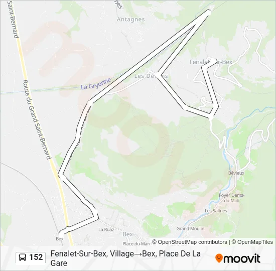 152 Bus Line Map