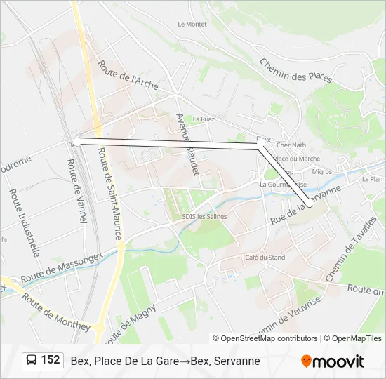 152 Bus Line Map