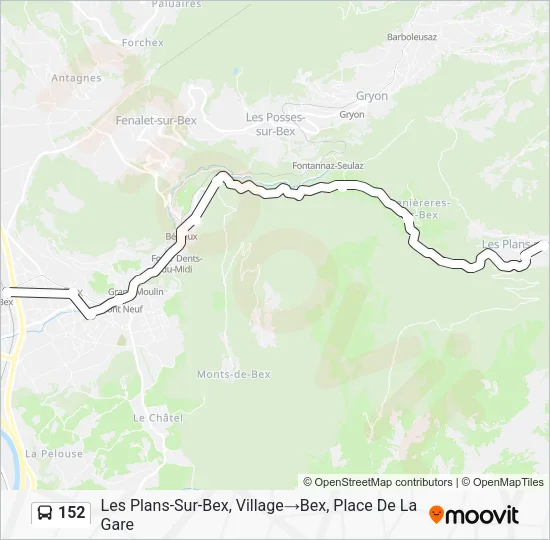 152 Bus Line Map