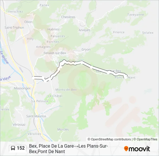 152 Bus Line Map