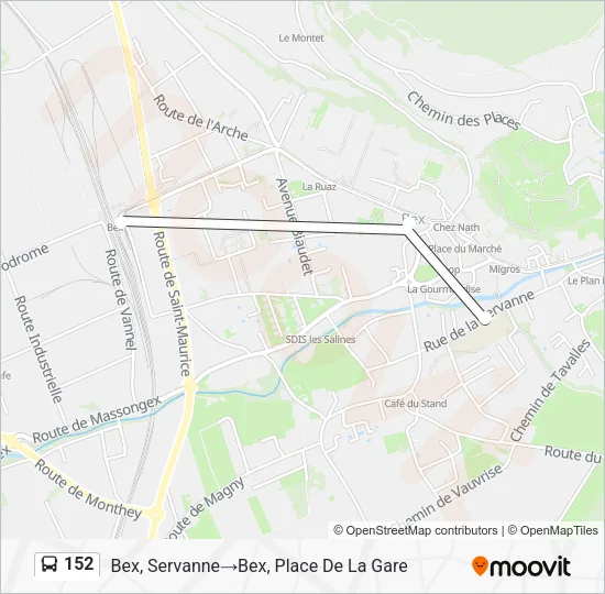 152 Bus Line Map