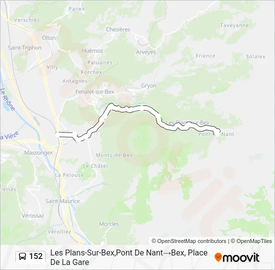 152 Bus Line Map
