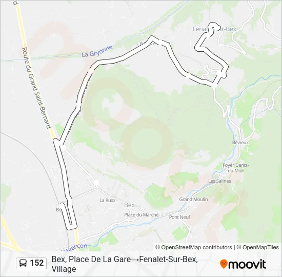 152 Bus Line Map